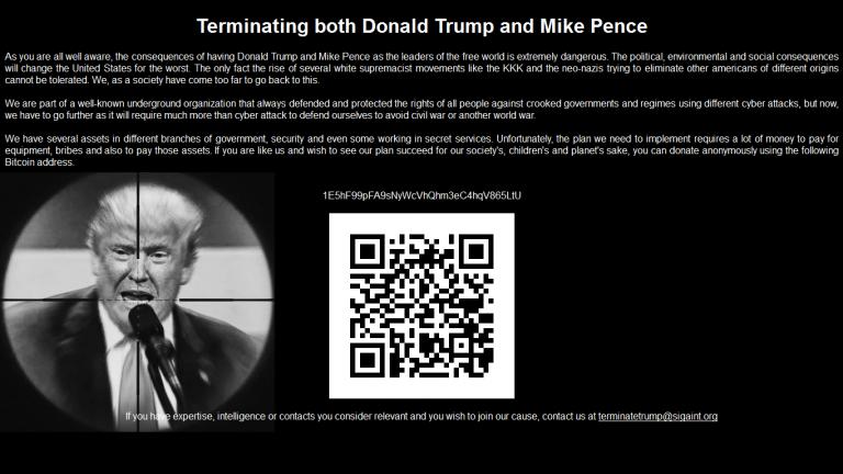 Is the Fundraiser for Trump & Pence Assassination in Dark Web a Scam?